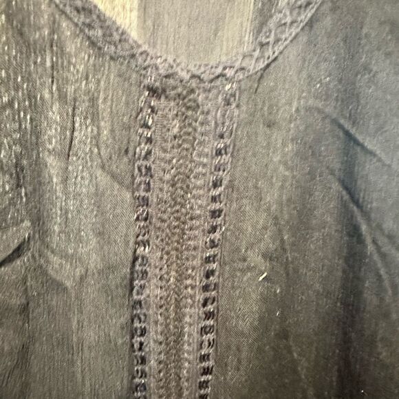 NWOT Bl^nk London Anthropologie Black Sleeveless Tie Shoulder Slip Dress Small S - Picture 5 of 10